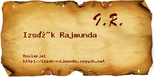 Izsák Rajmunda névjegykártya